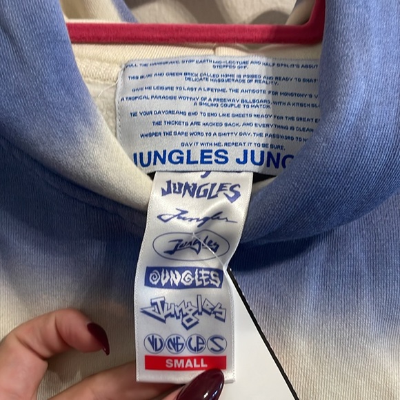 JUNGLES SPRAY DYED HOODIE (BIRCH BLUE GREEN) - Picture 8 of 9